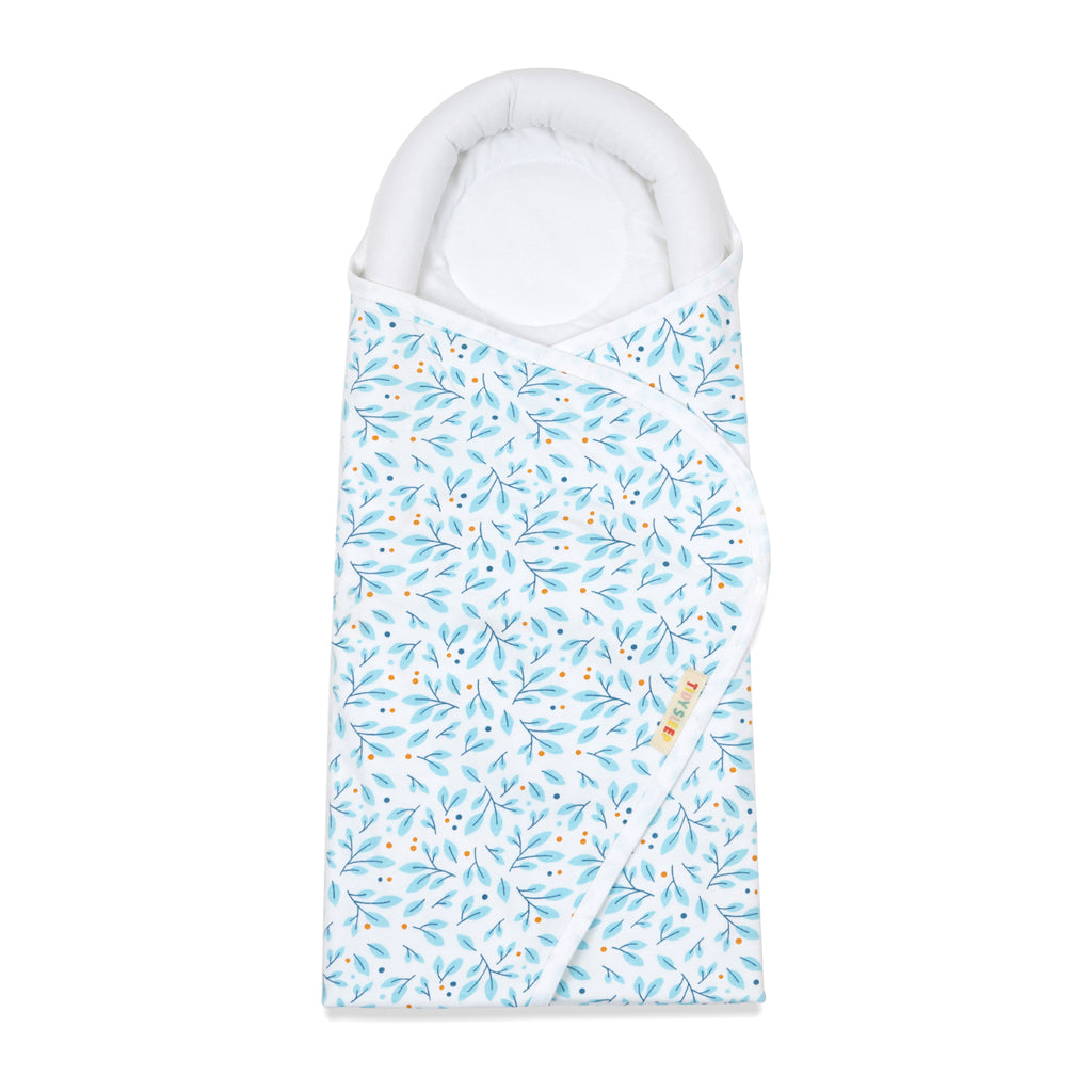 Baby Pod Wrapper - Blue Leaf