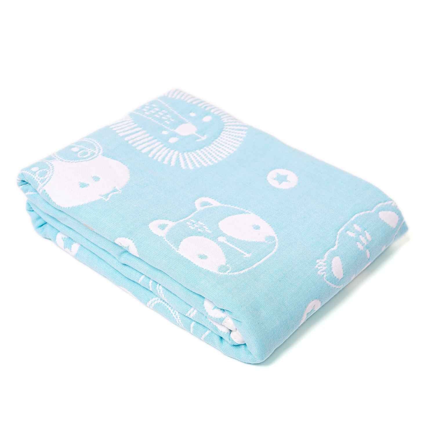 Yarn Dyed Blanket - Blue Party Animals
