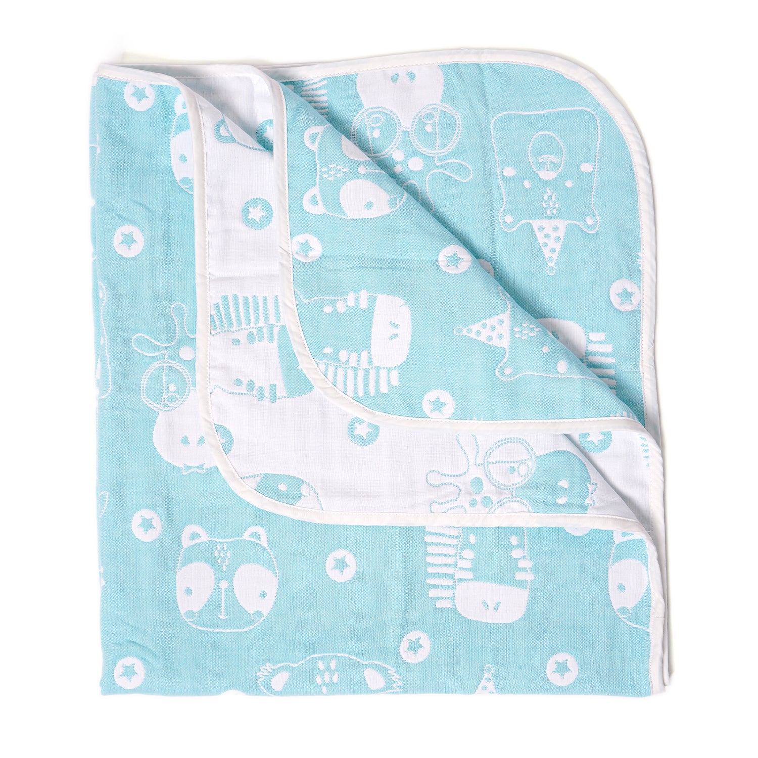 Yarn Dyed Blanket - Blue Party Animals