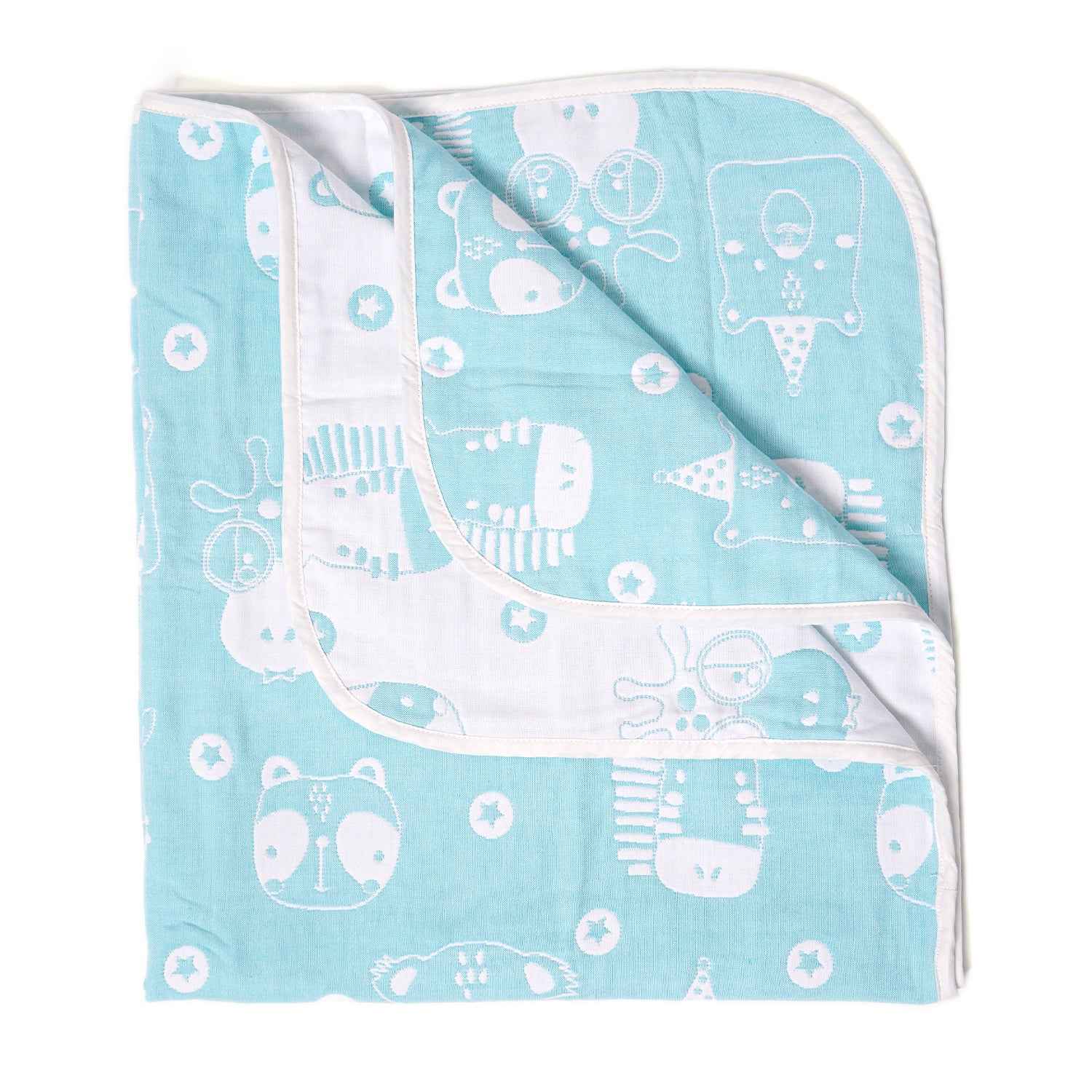 Yarn Dyed Blanket - Blue Party Animals