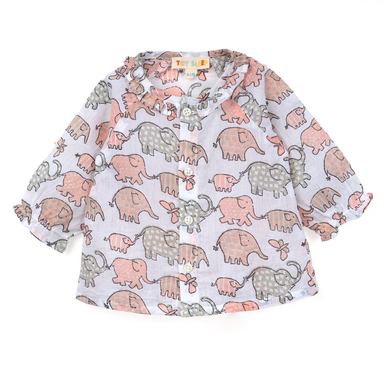 Elephant Red (Girls) Jhabla Set