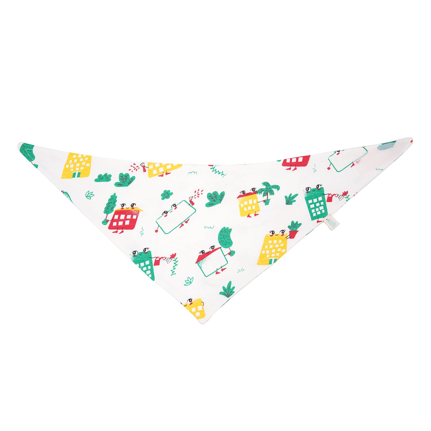 Cotton Jersey Bandana Bib - White Wildcity