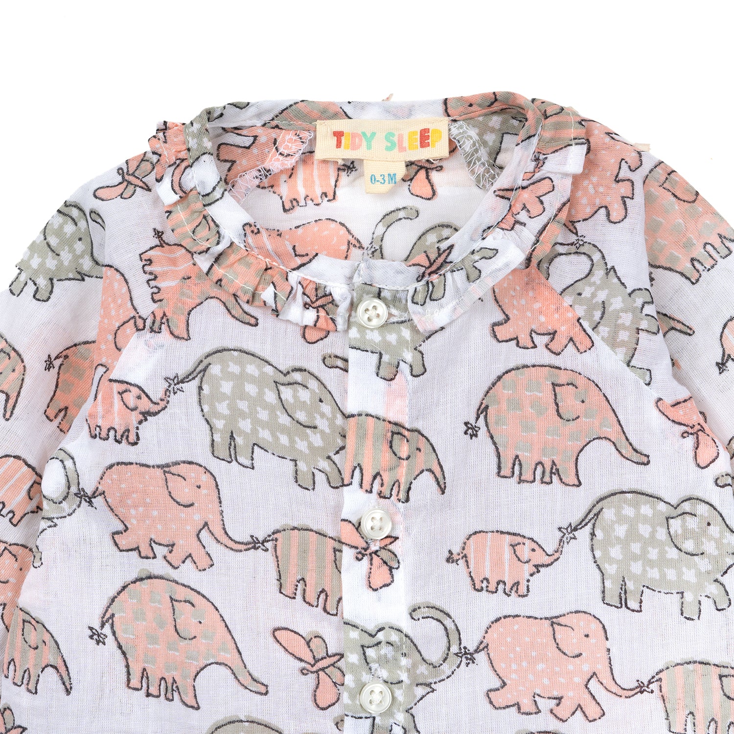 Elephant Red (Girls) Jhabla Set