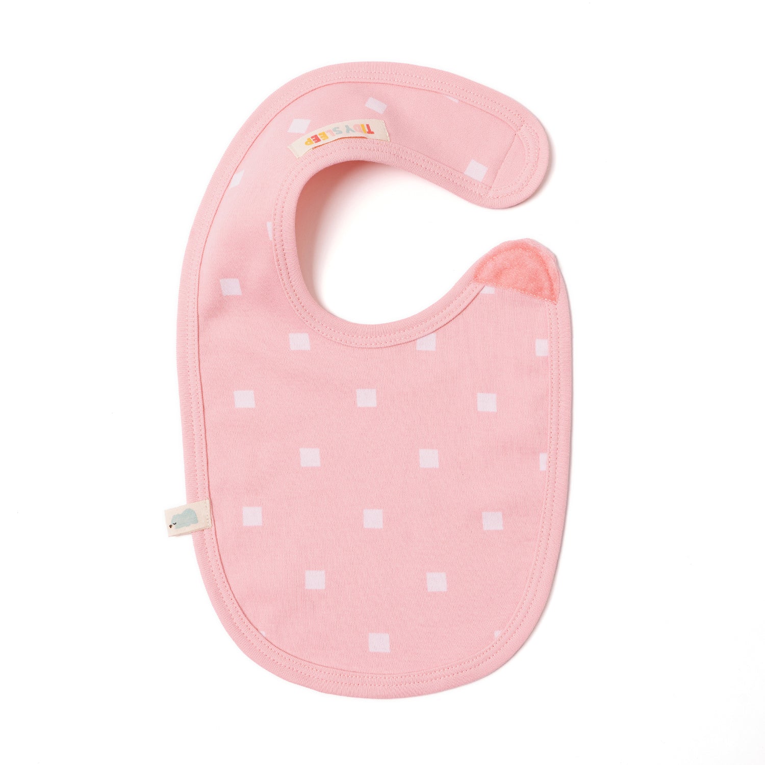 Cotton Jersey Bib - Pink Polka