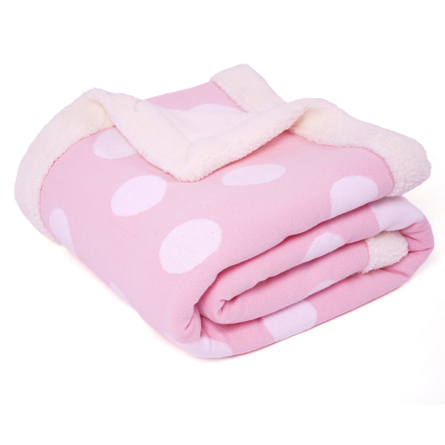 Mink Fleece Blanket Pink Polka - Main Image