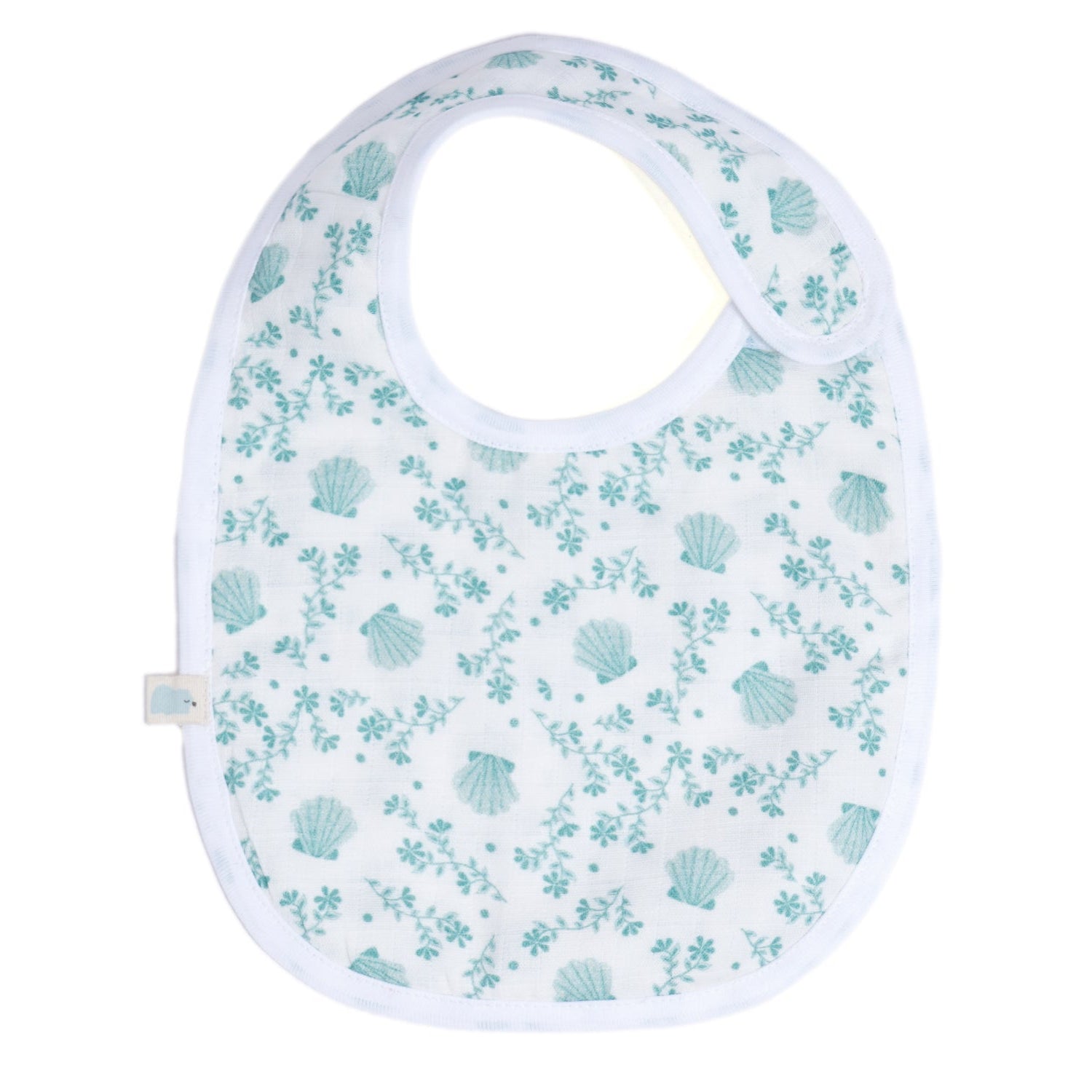 Cotton Muslin Bib - Marine Meadow