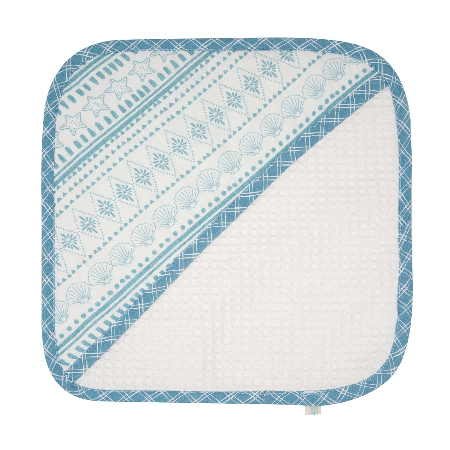 Waffle Face Towel - Marine Meadow