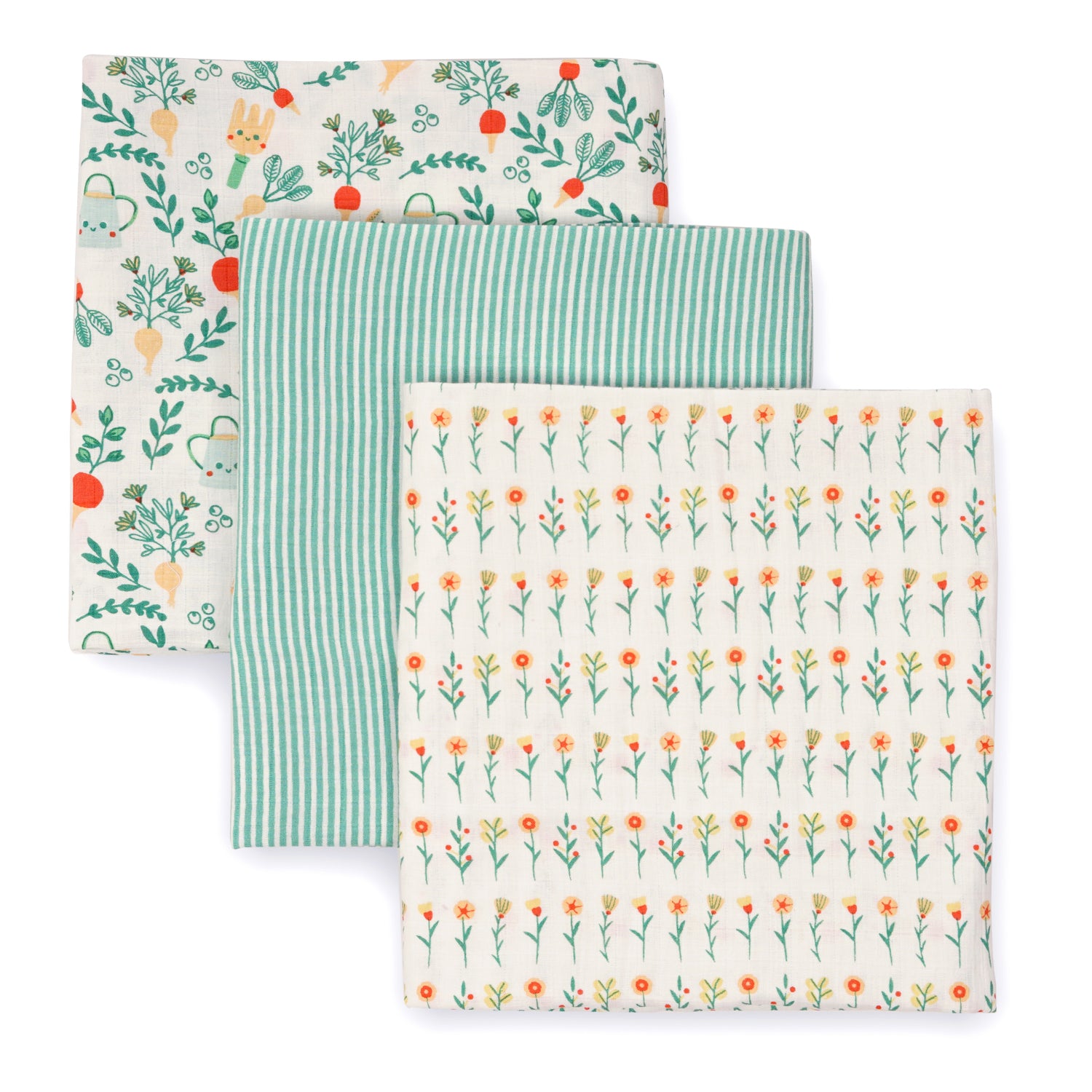 Gardener's Delight Cotton Muslin Swaddle - Pack of 3