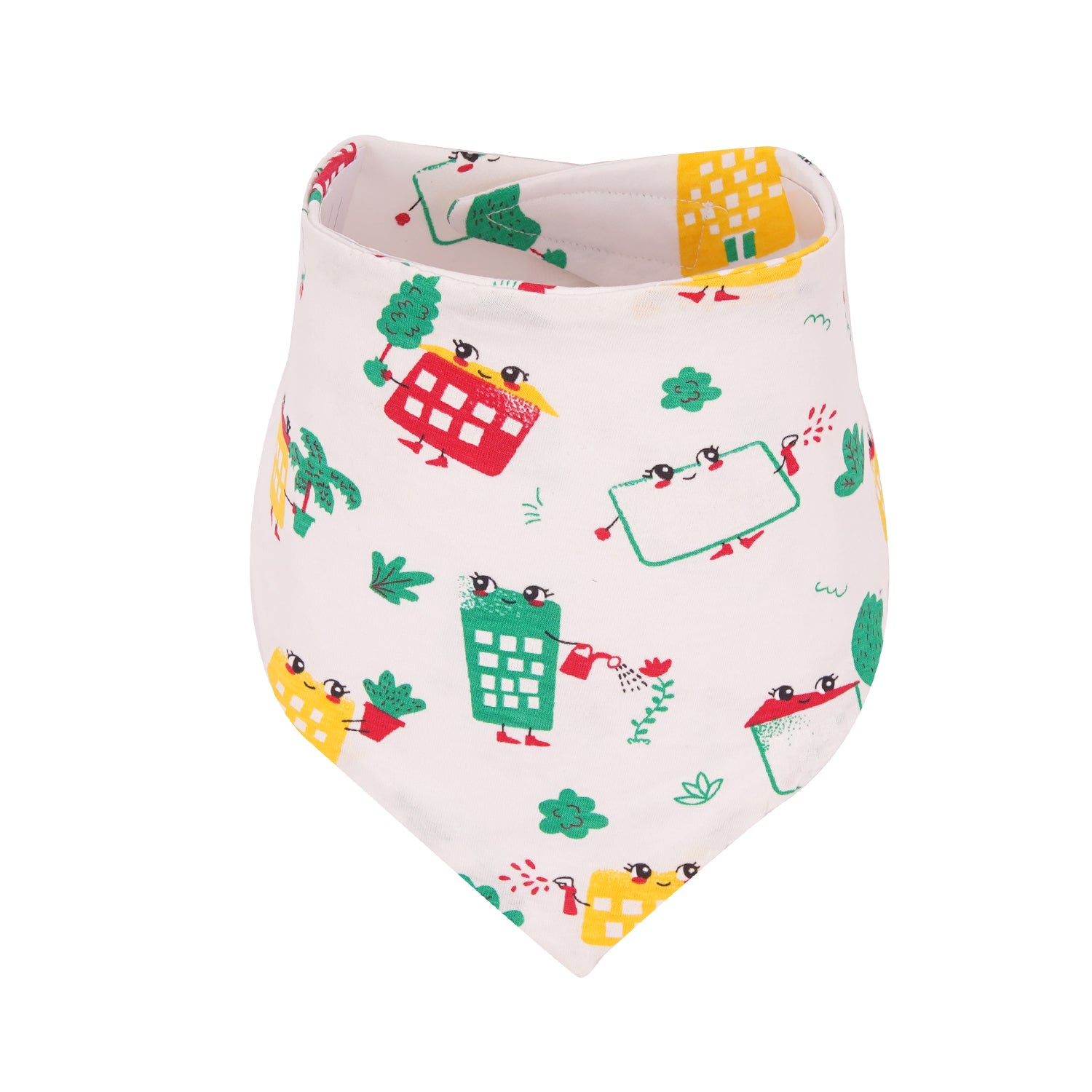 Cotton Jersey Bandana Bib - White Wildcity