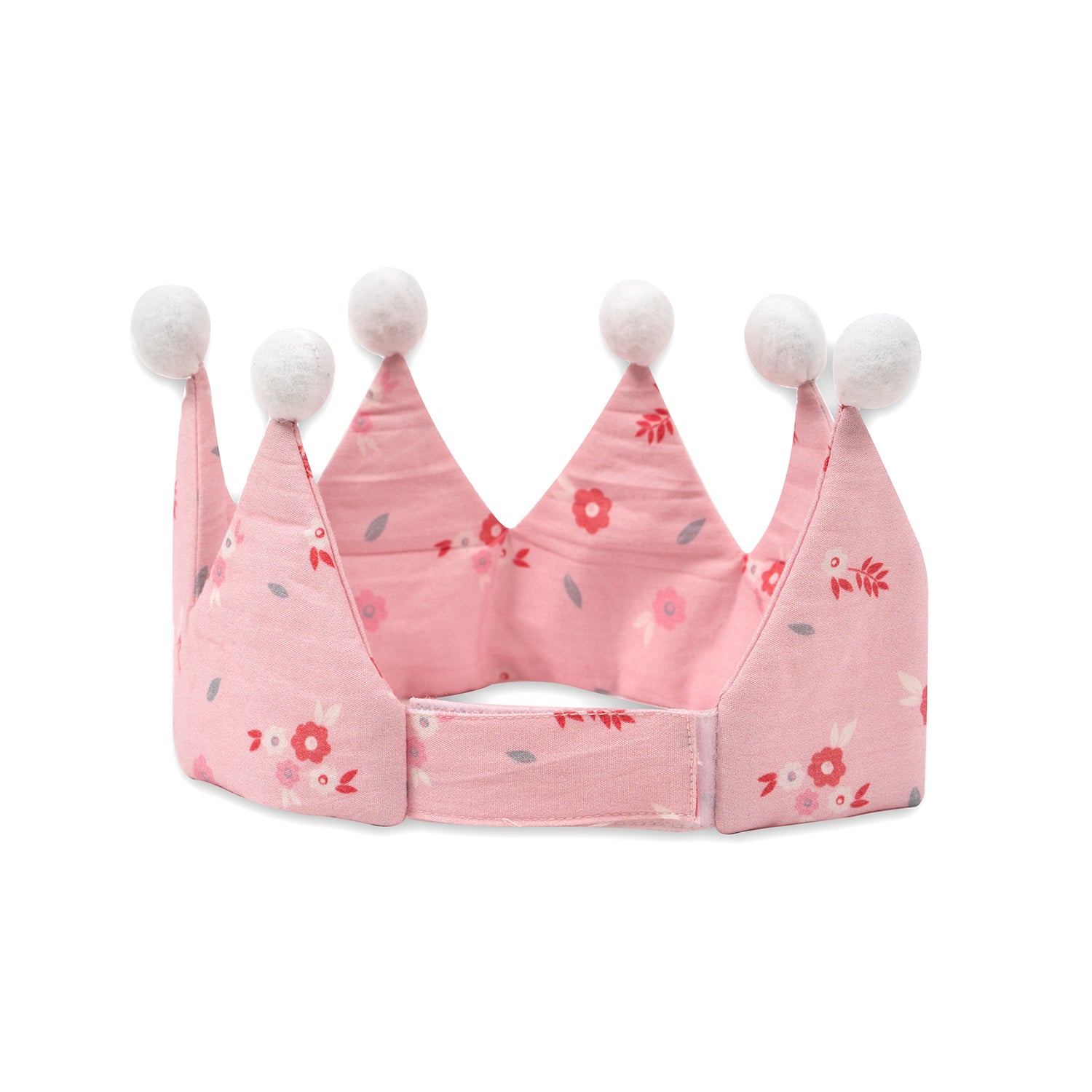 Blossom Pink Pom Poms Crown