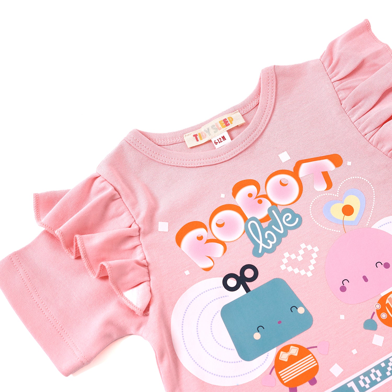 Half Sleeved Top - Robot Love