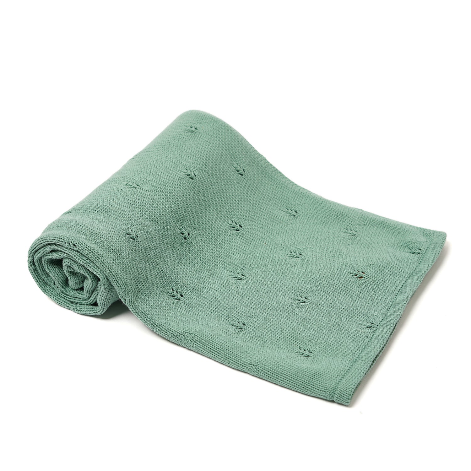 100% Knitted Cotton Elephant Print Knitted Blanket