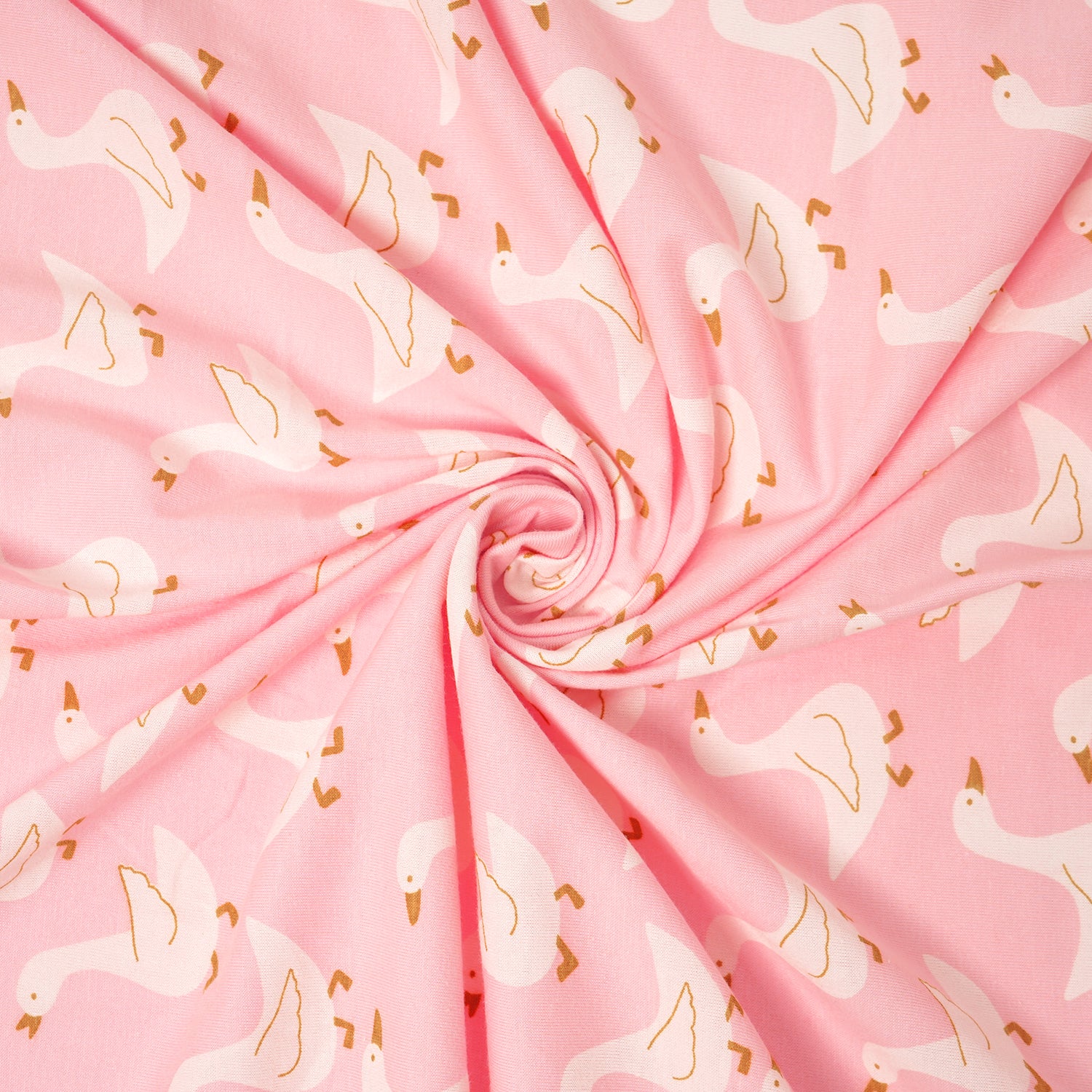 Cotton Jersey Swaddle - Pink Duck