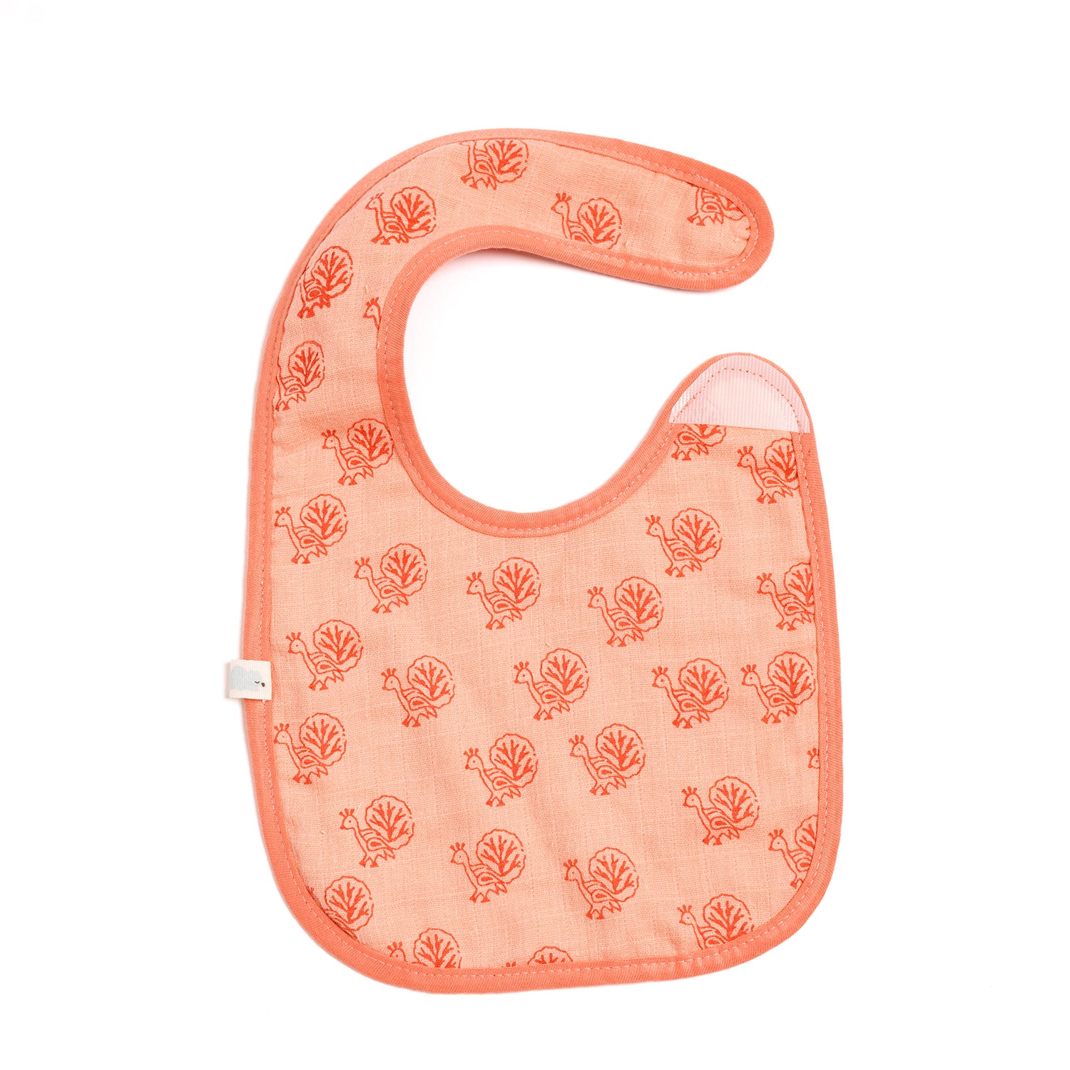 Cotton Muslin Bib - Peacock