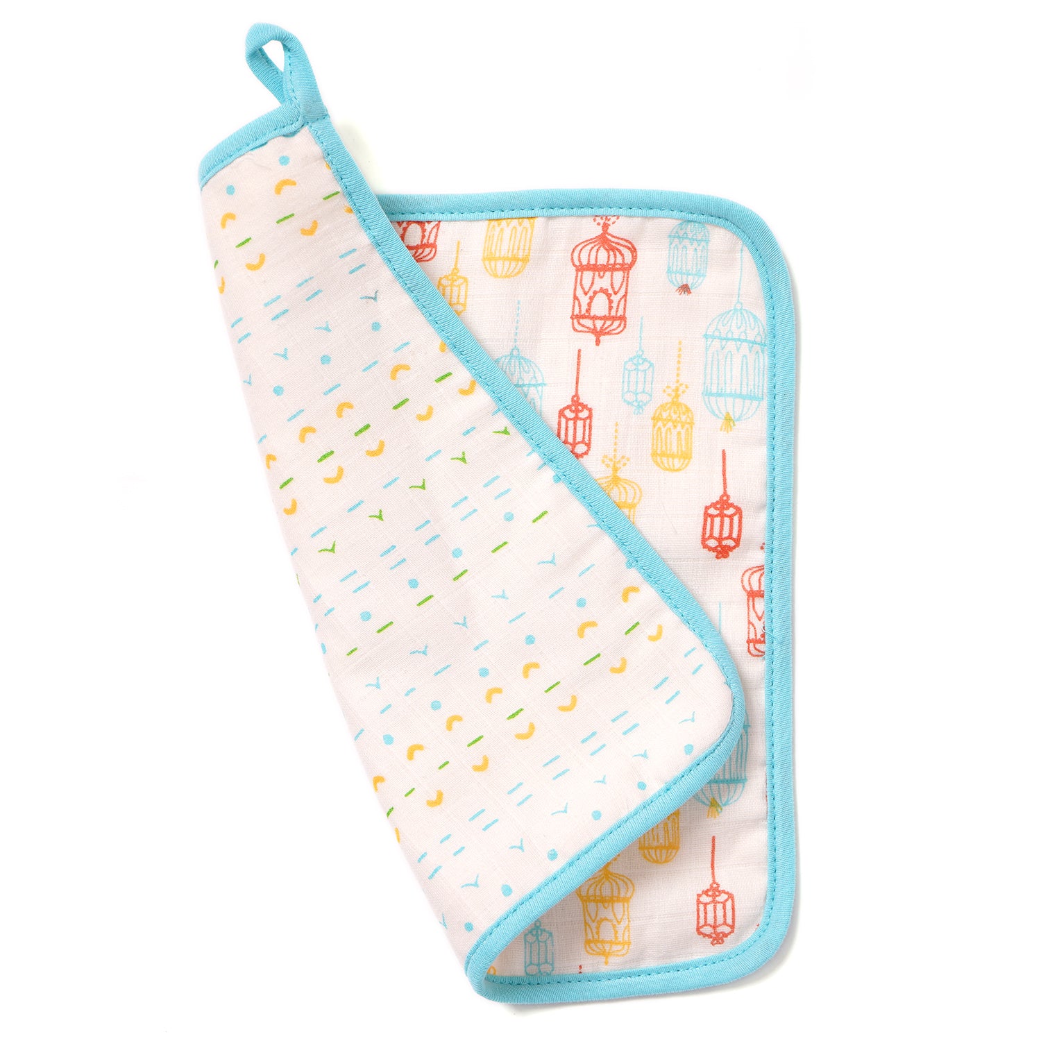 Muslin Face Napkin - Lamp & Lines Dots