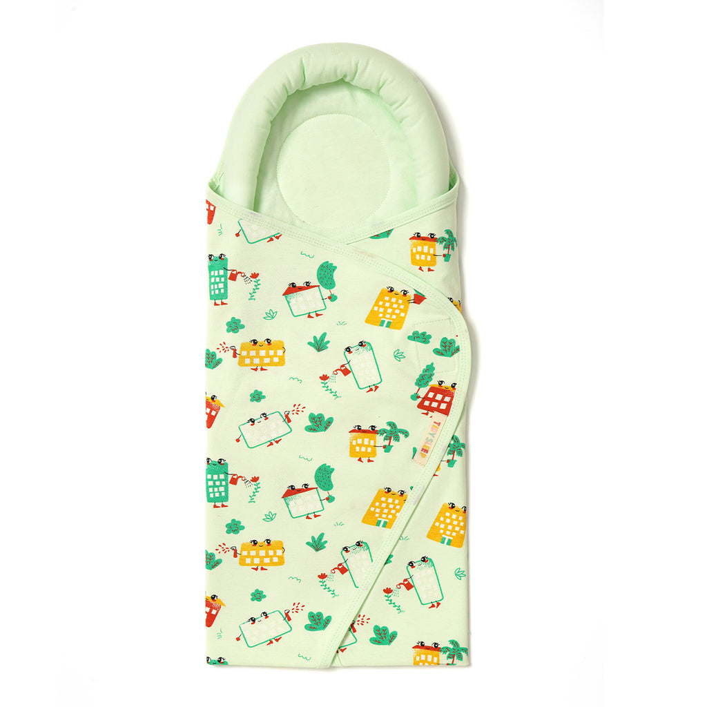Baby Pod Wrapper - Green Wild City