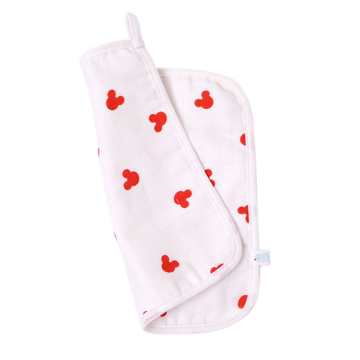 Muslin Face Napkin- Mickey Red