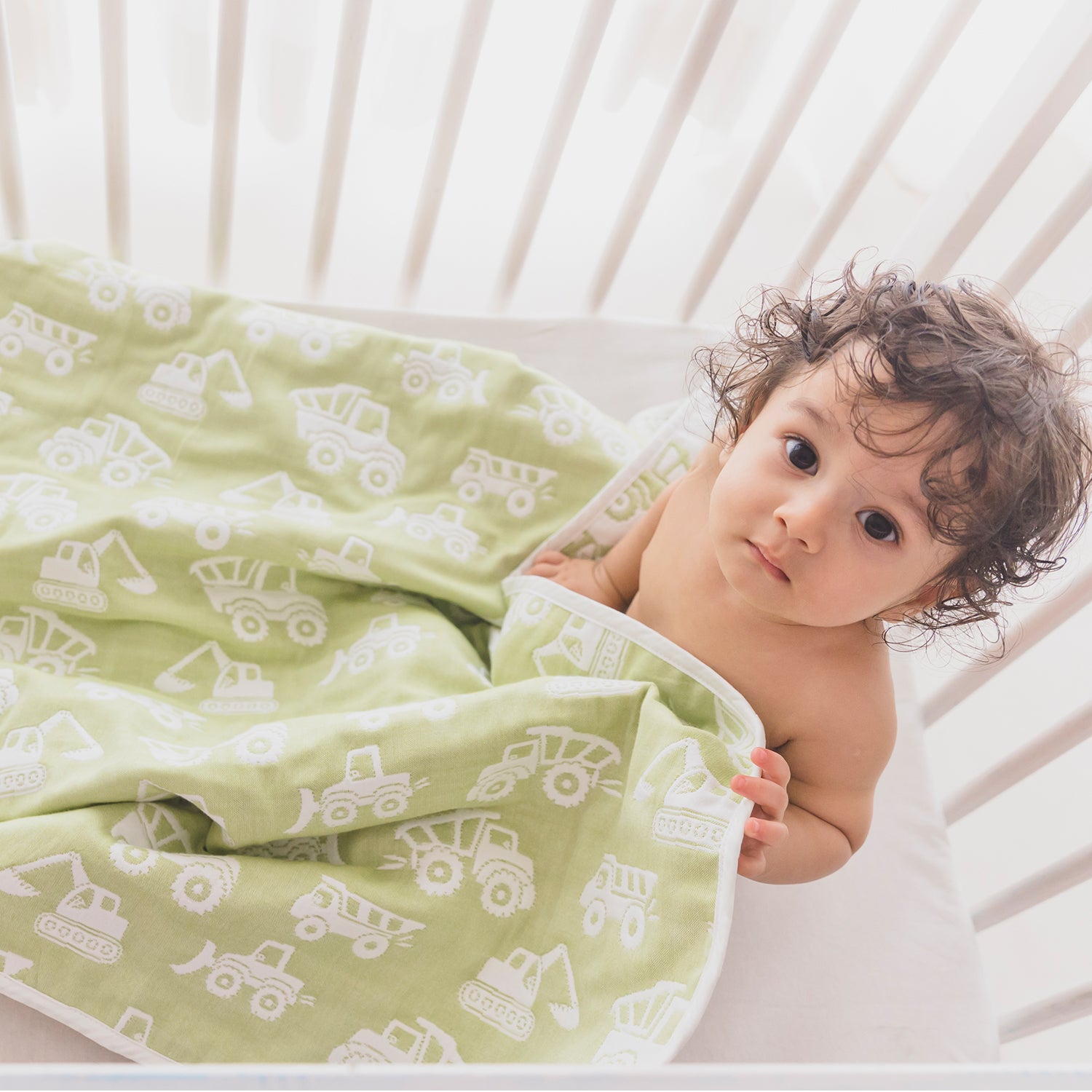 Yarn Dyed Blanket - Green Truck