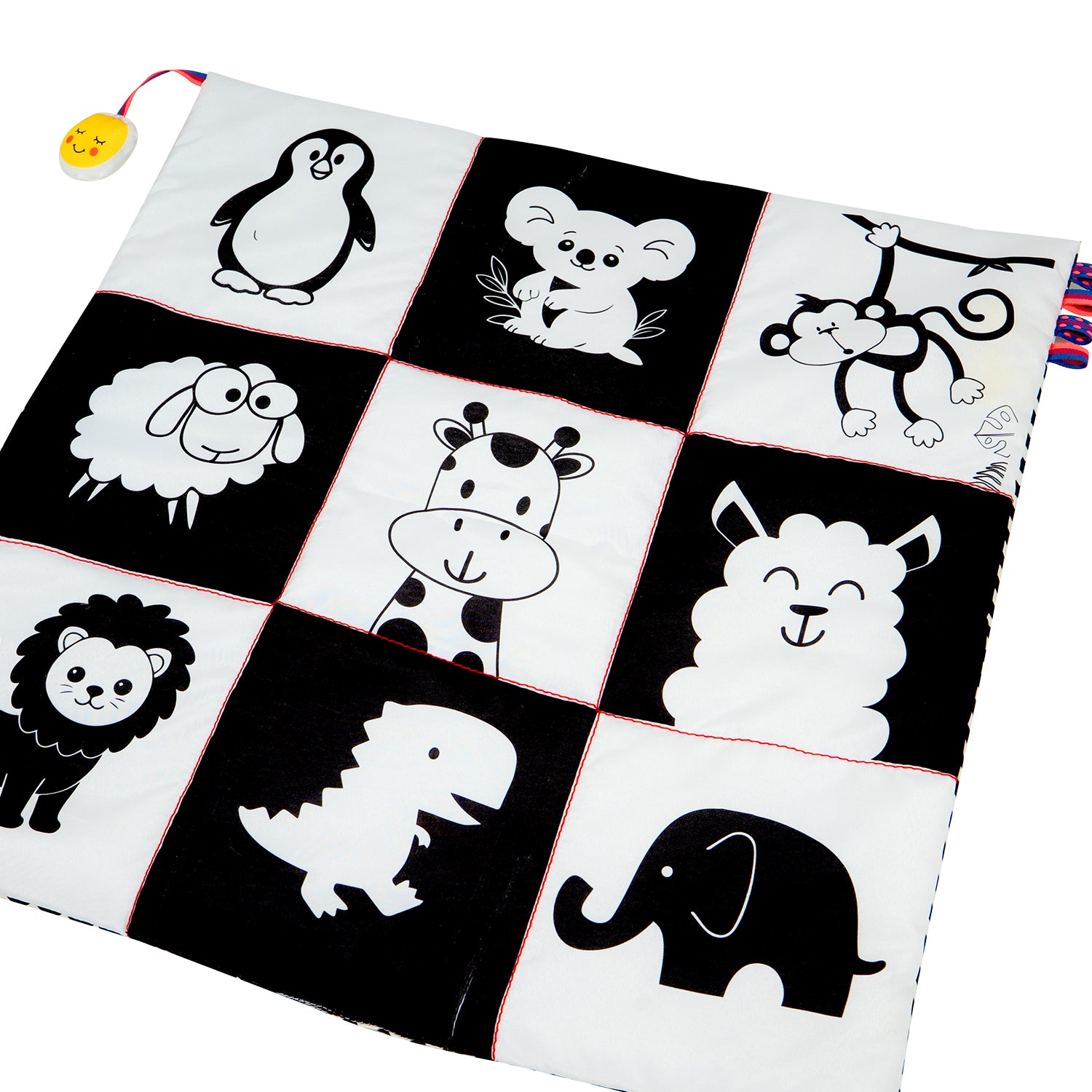 High Contrast Baby Cloth Mat / Play Mat - Animals