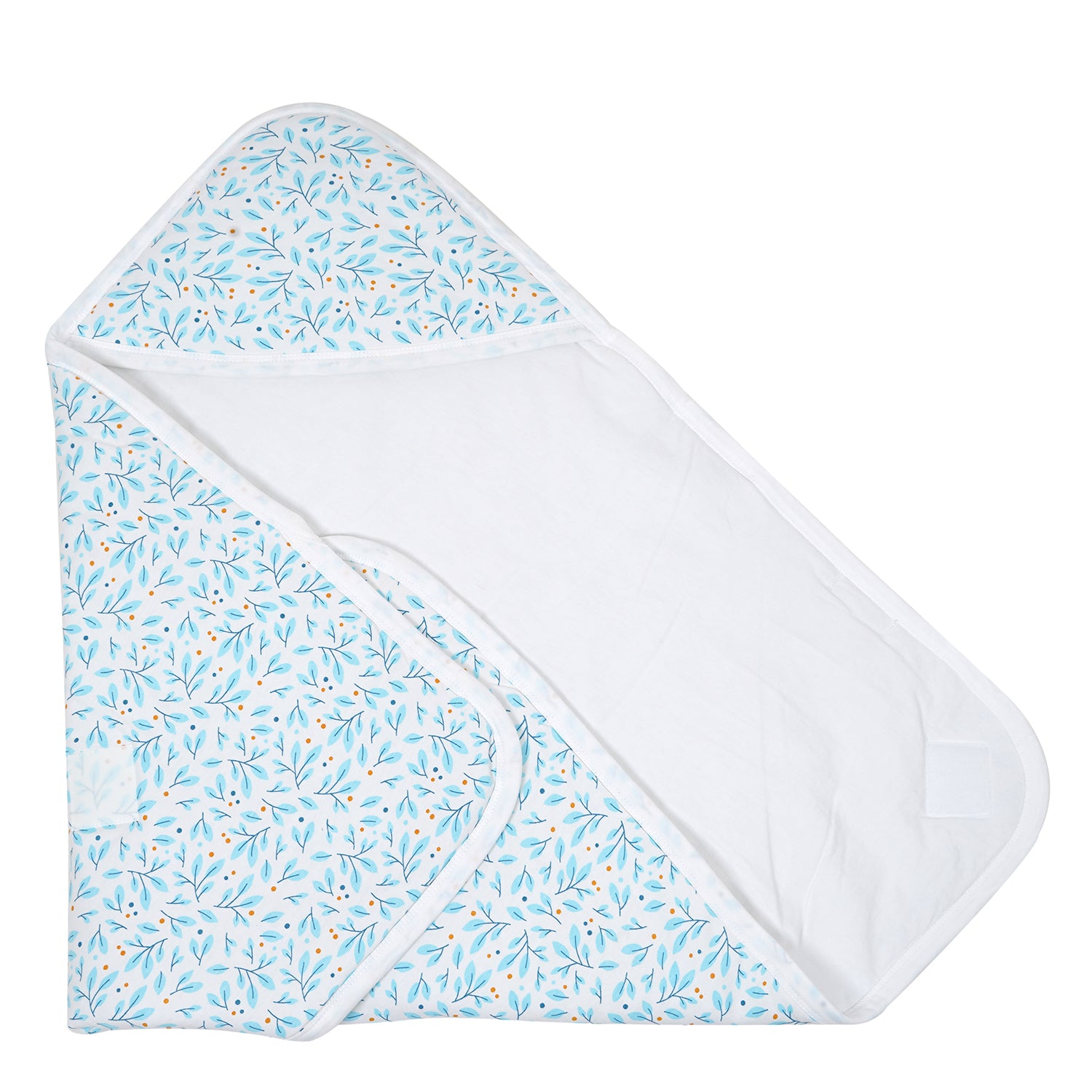 Hooded Blanket - Blue Leaf