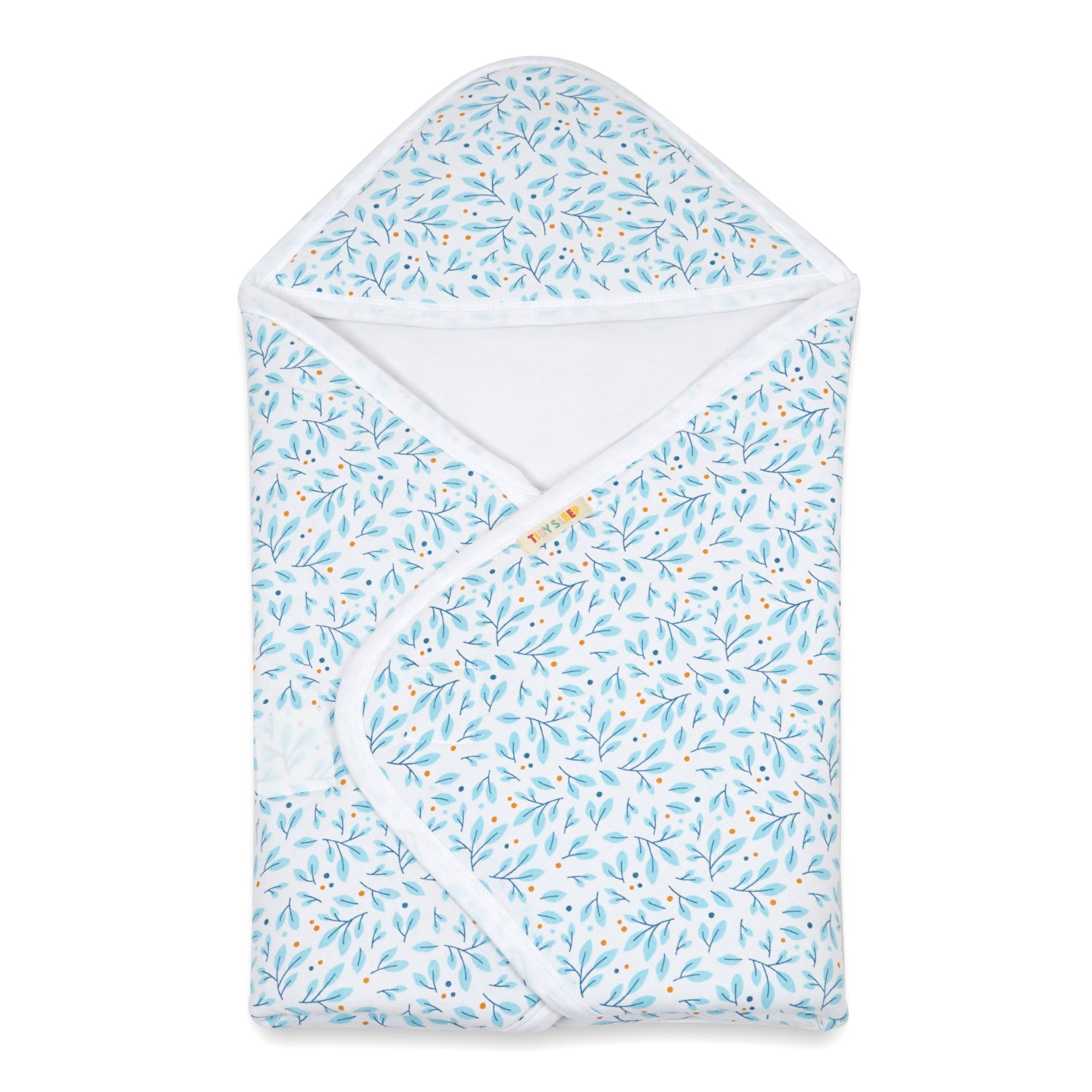 Hooded Blanket - Blue Leaf