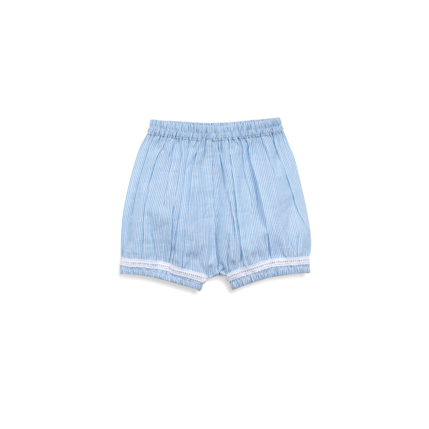 Bow Top with Shorts | Blue Stripes