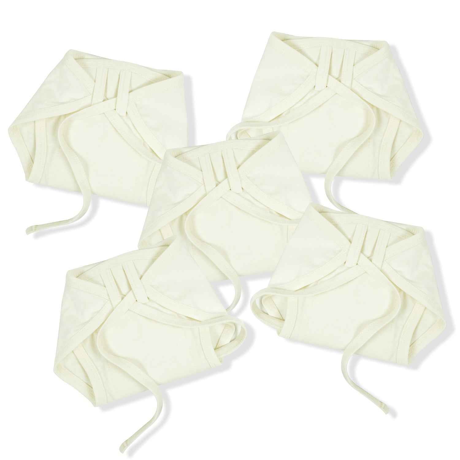 Cotton Jersey Nappies - White - Pack 5