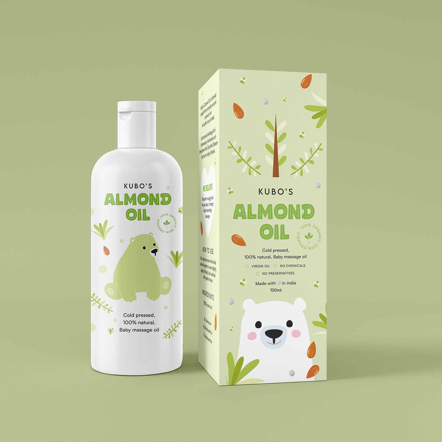 Kubo's Almond Massage Oil (100ml)