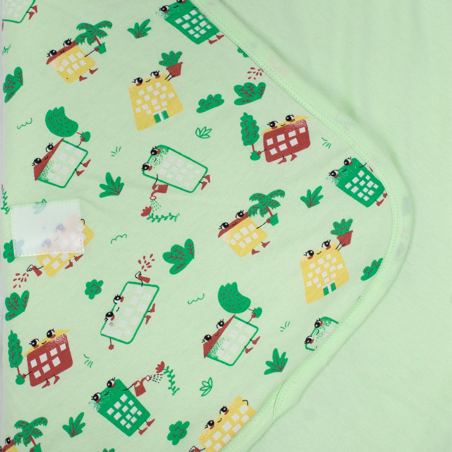 Hooded Blanket - Green Wild City