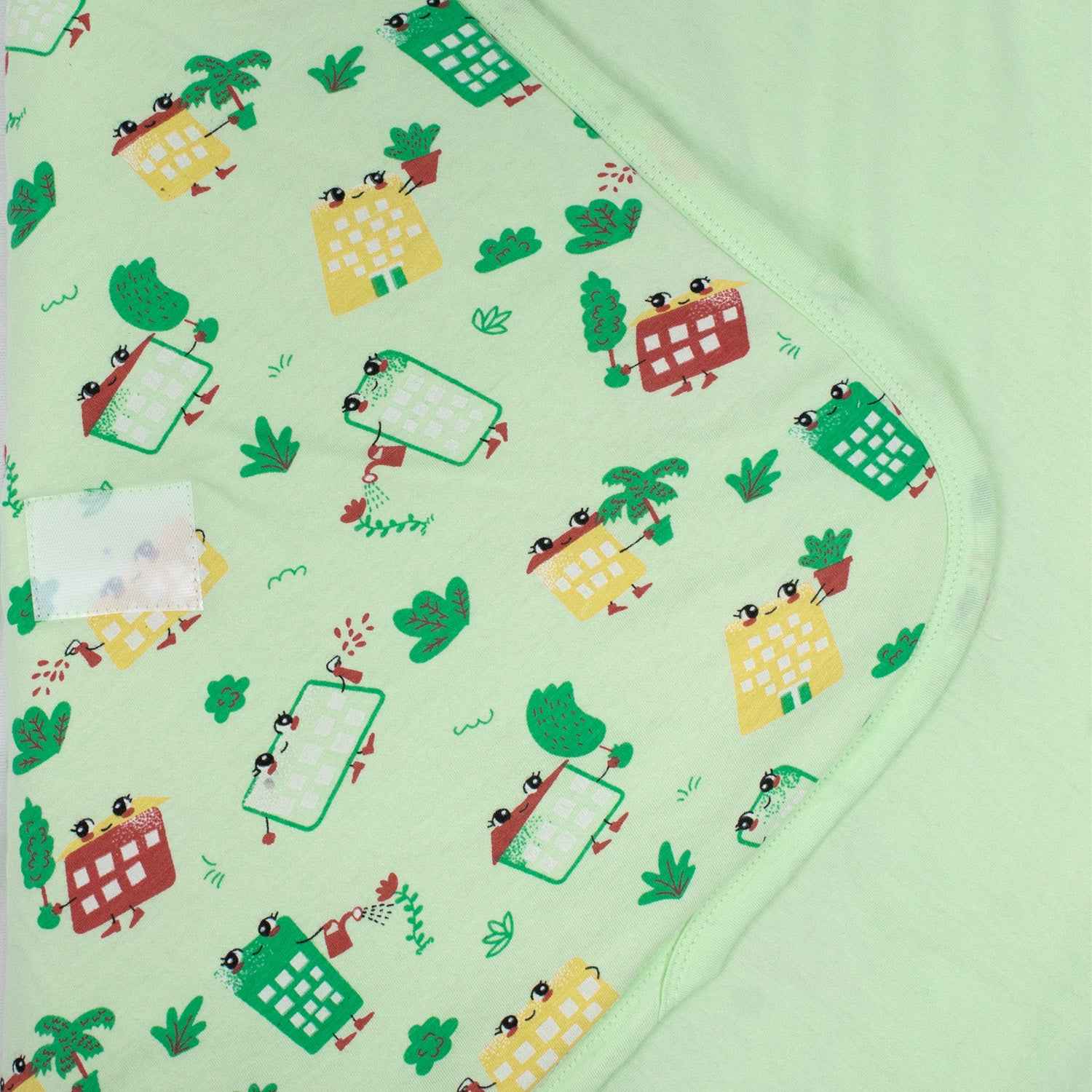 Hooded Blanket - Green Wild City