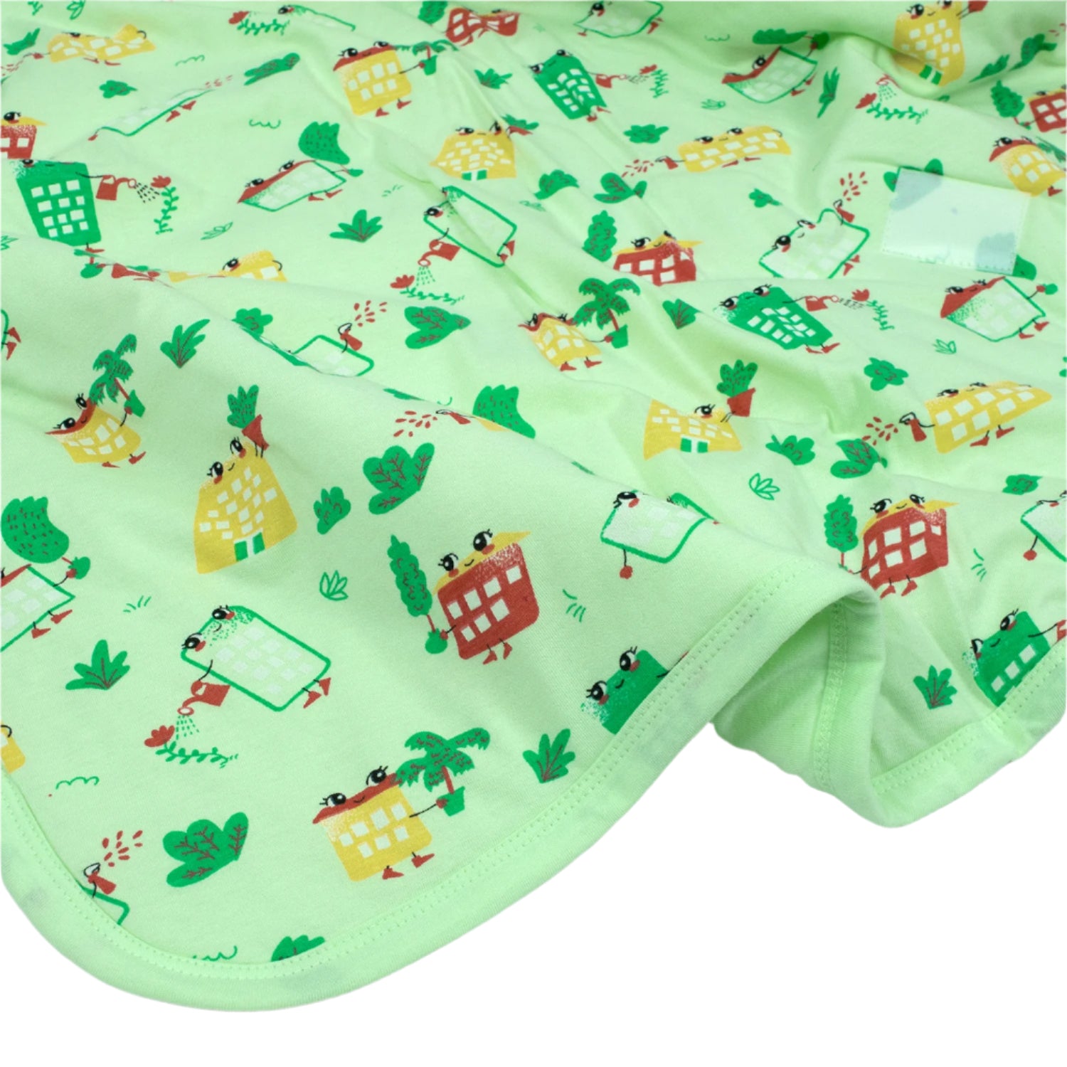 Hooded Blanket - Green Wild City