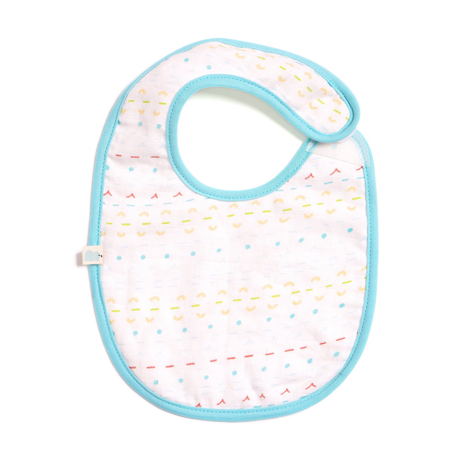 Cotton Muslin Bib - Lines & Dots
