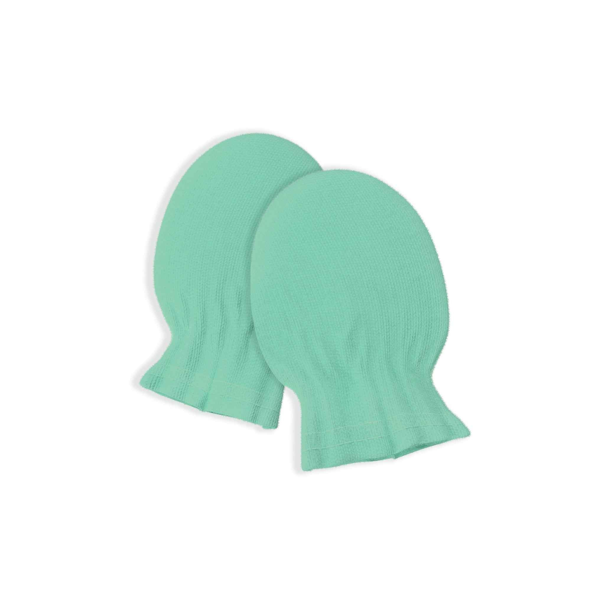 Cotton Baby Mittens - Solid Green