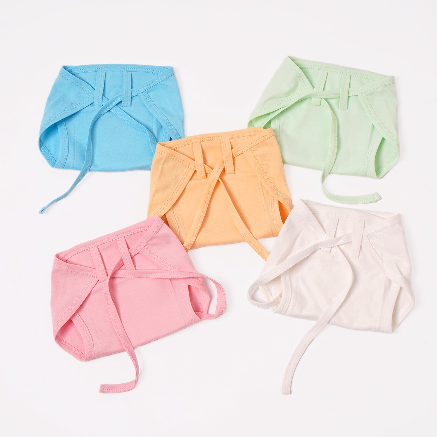 Cotton Jersey Nappies Assorted Colors - Pack 5
