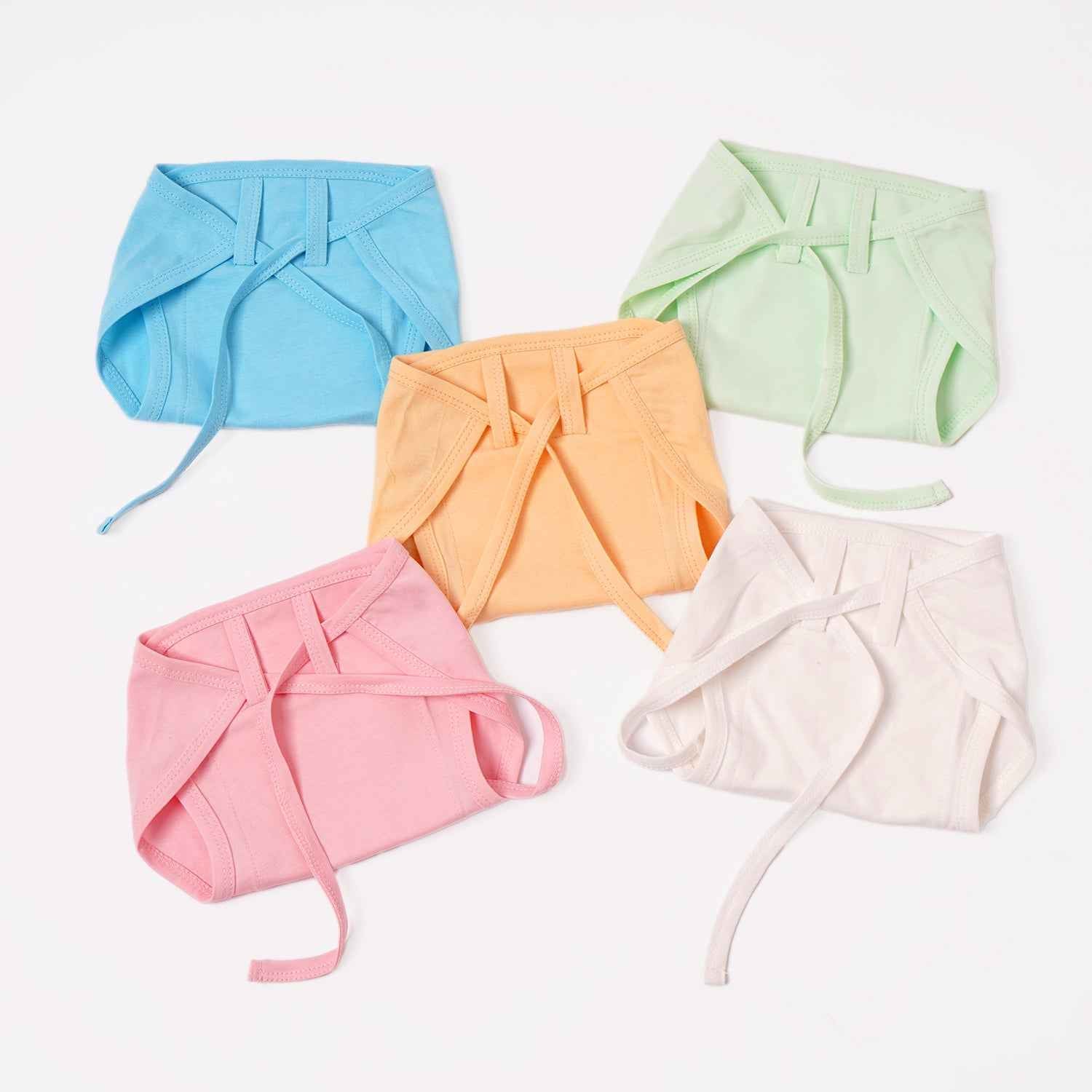 Cotton Jersey Nappies Assorted Colors - Pack 5
