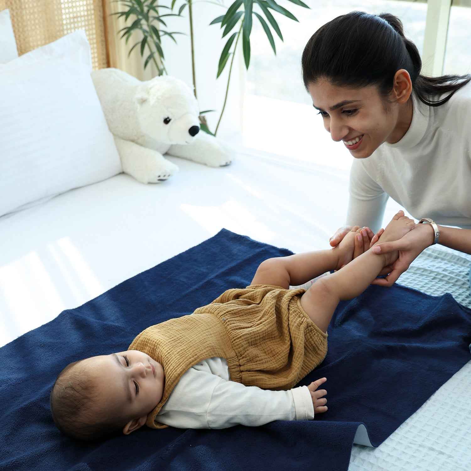 Waterproof Dry Sheet - Midnight Blue Pack 2