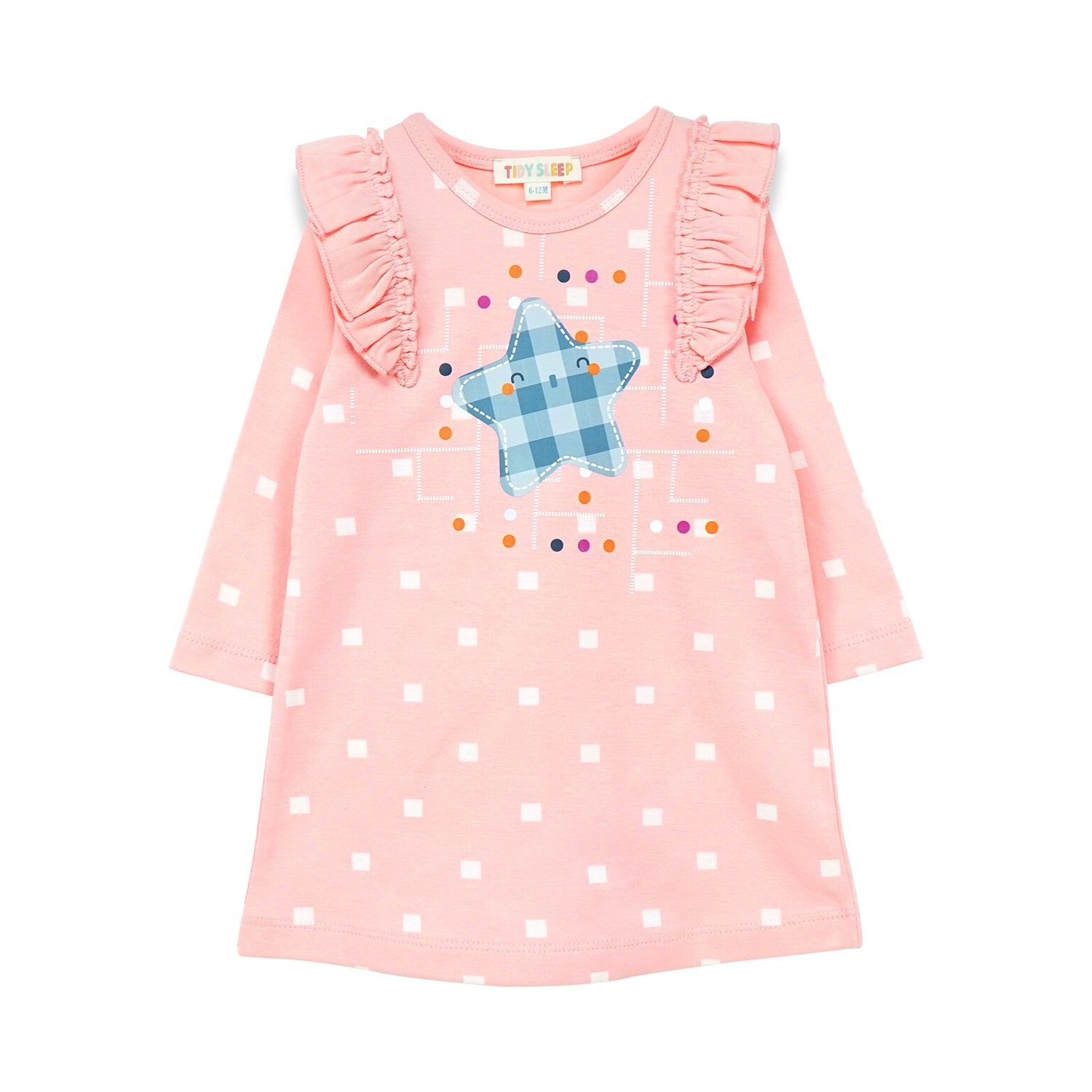 Pink Polka Star - Baby A-line Dress