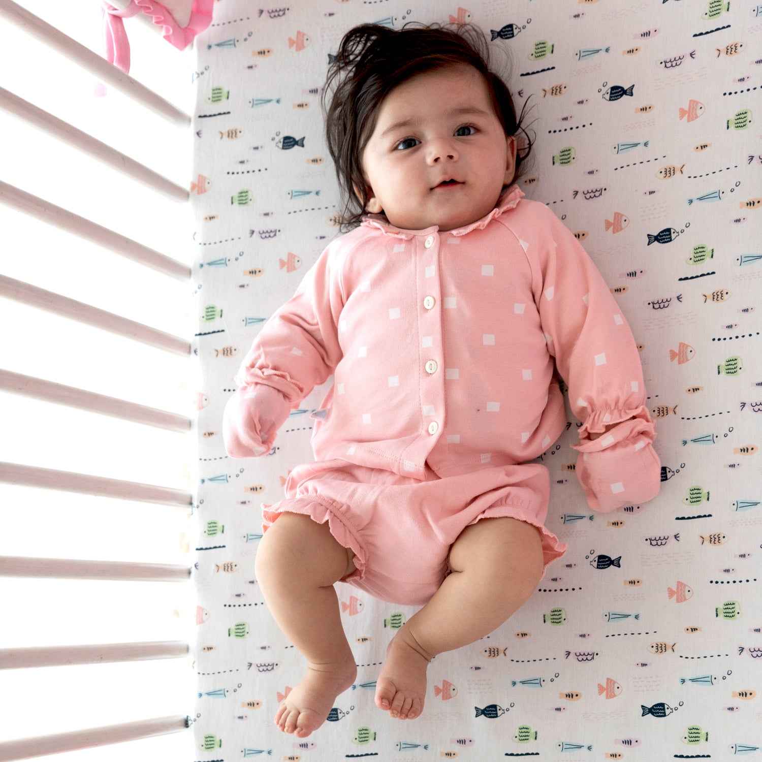 Pink Polka Jhabla Cord Set