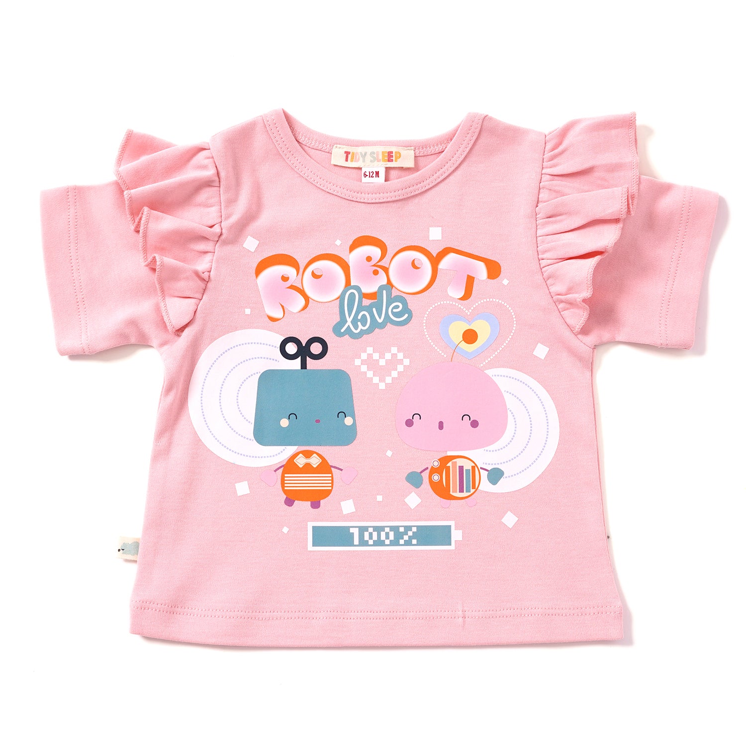 Half Sleeved Top - Robot Love