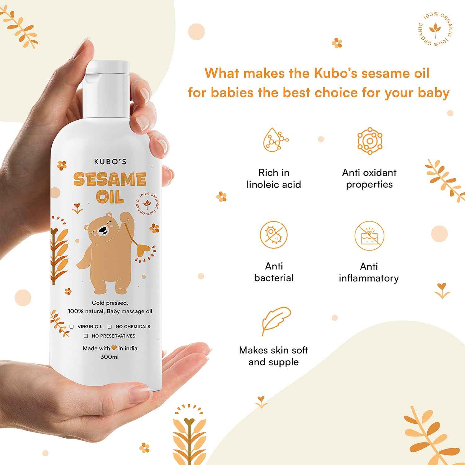 Kubo's Sesame Massage Oil (300ml)