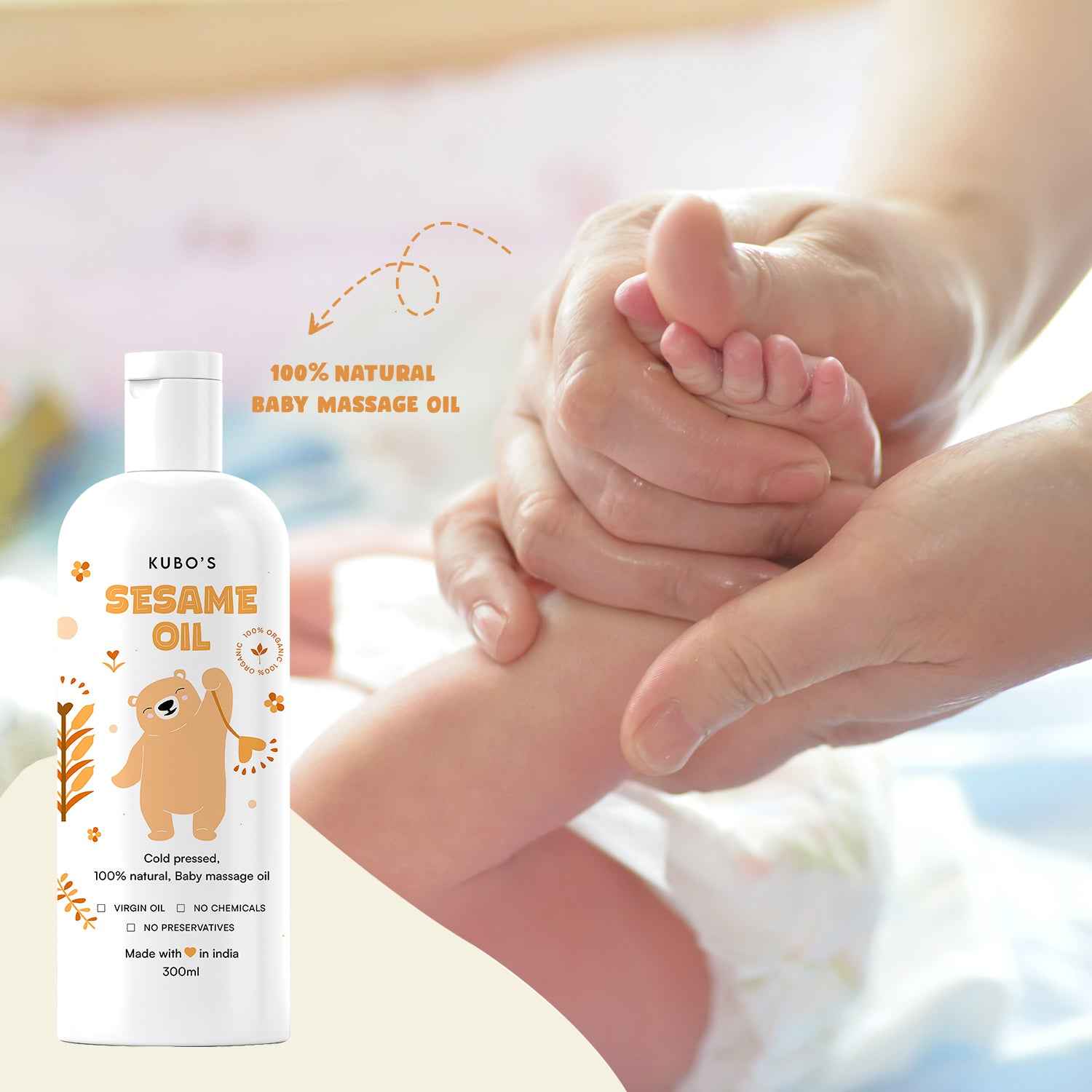 Kubo's Sesame Massage Oil (300ml)