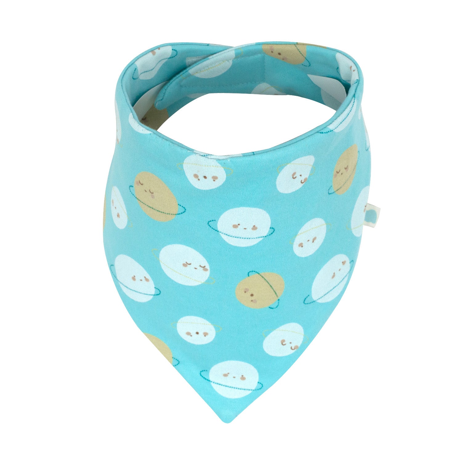 Cotton Jersey Bandana Bib - Blue Space