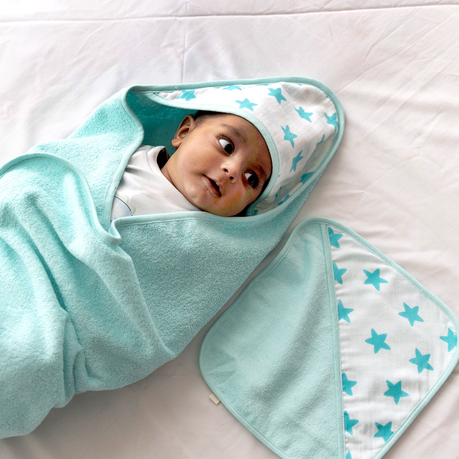 Bath Towel With Face Towel - Little Star