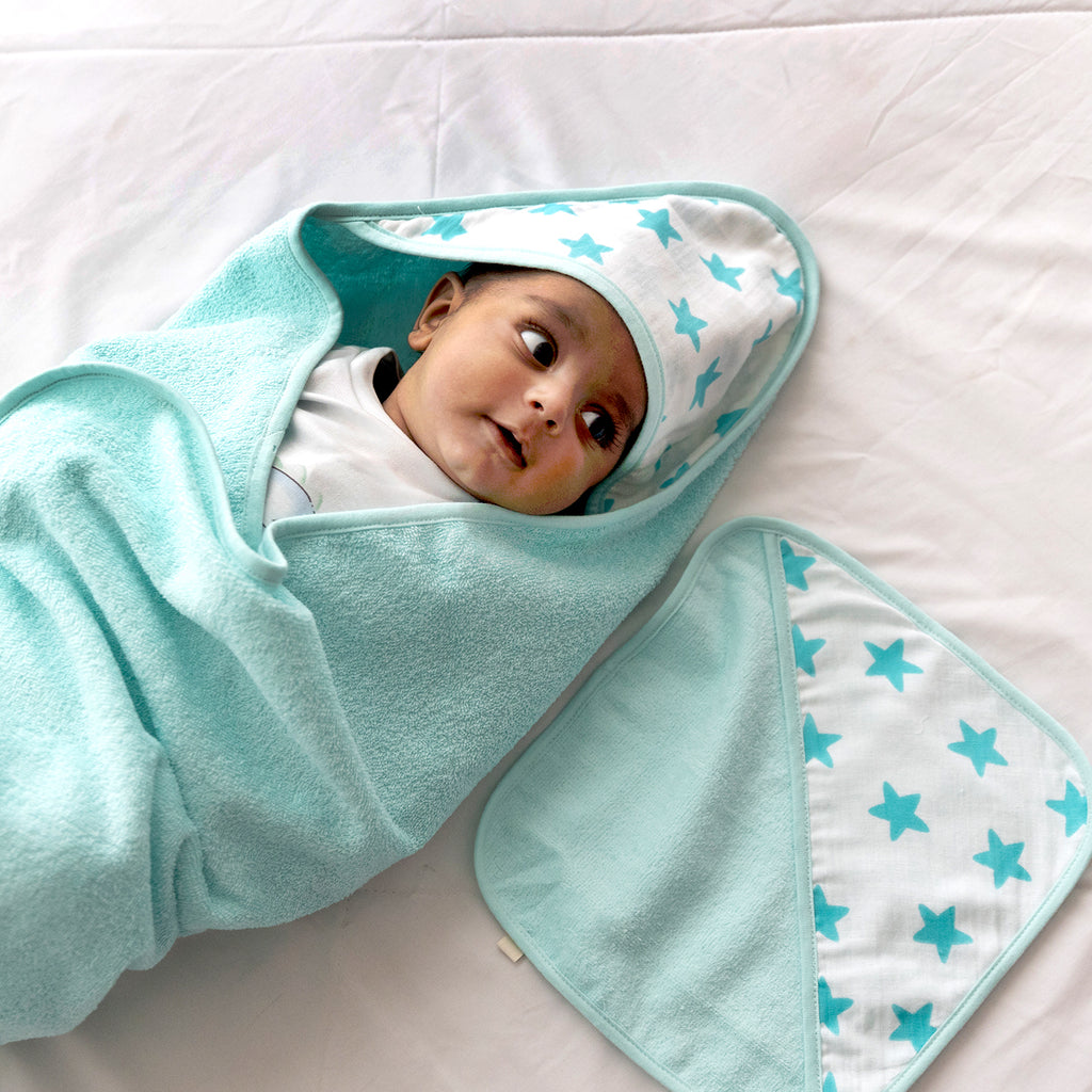 Bath Towel With Face Towel - Little Star