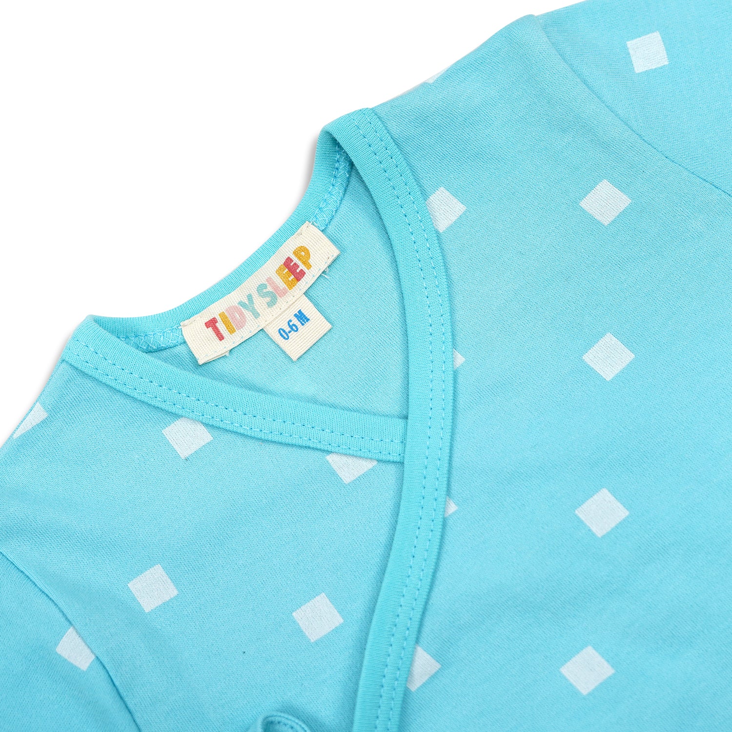 Blue Polka - Jhabla with Pajama Set