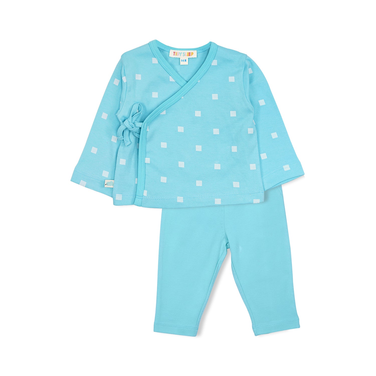 Blue Polka - Jhabla with Pajama Set