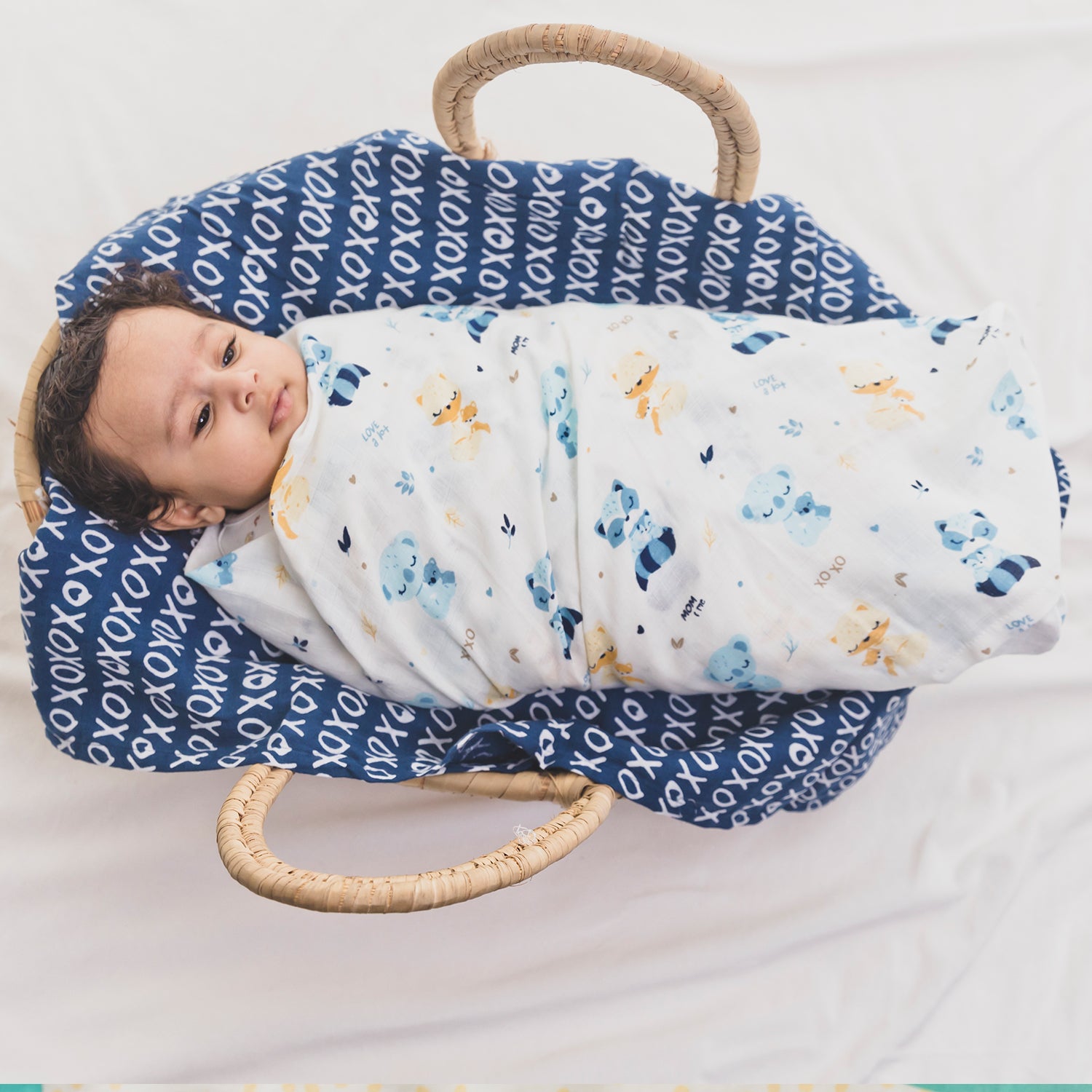 Xoxo - Cotton Muslin Swaddle - Pack of 3
