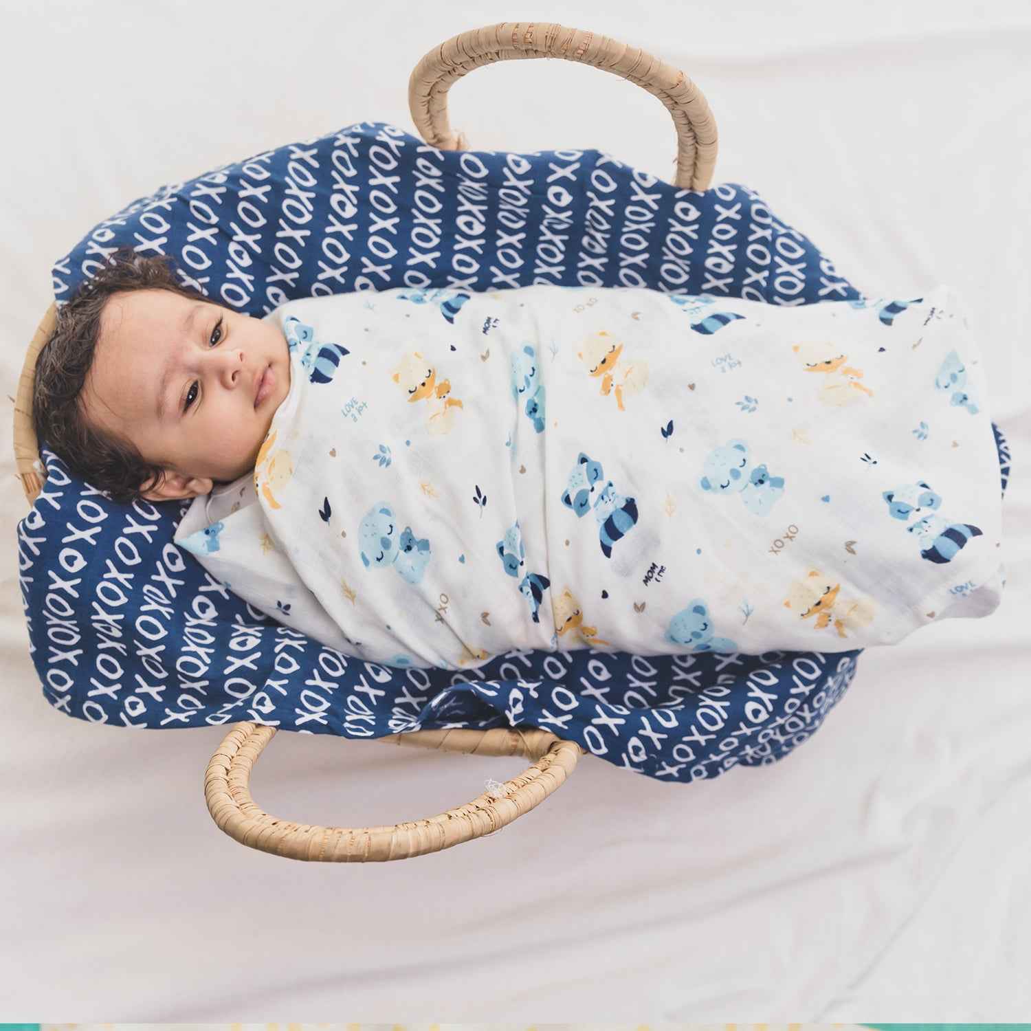 Xoxo - Cotton Muslin Swaddle - Pack of 3