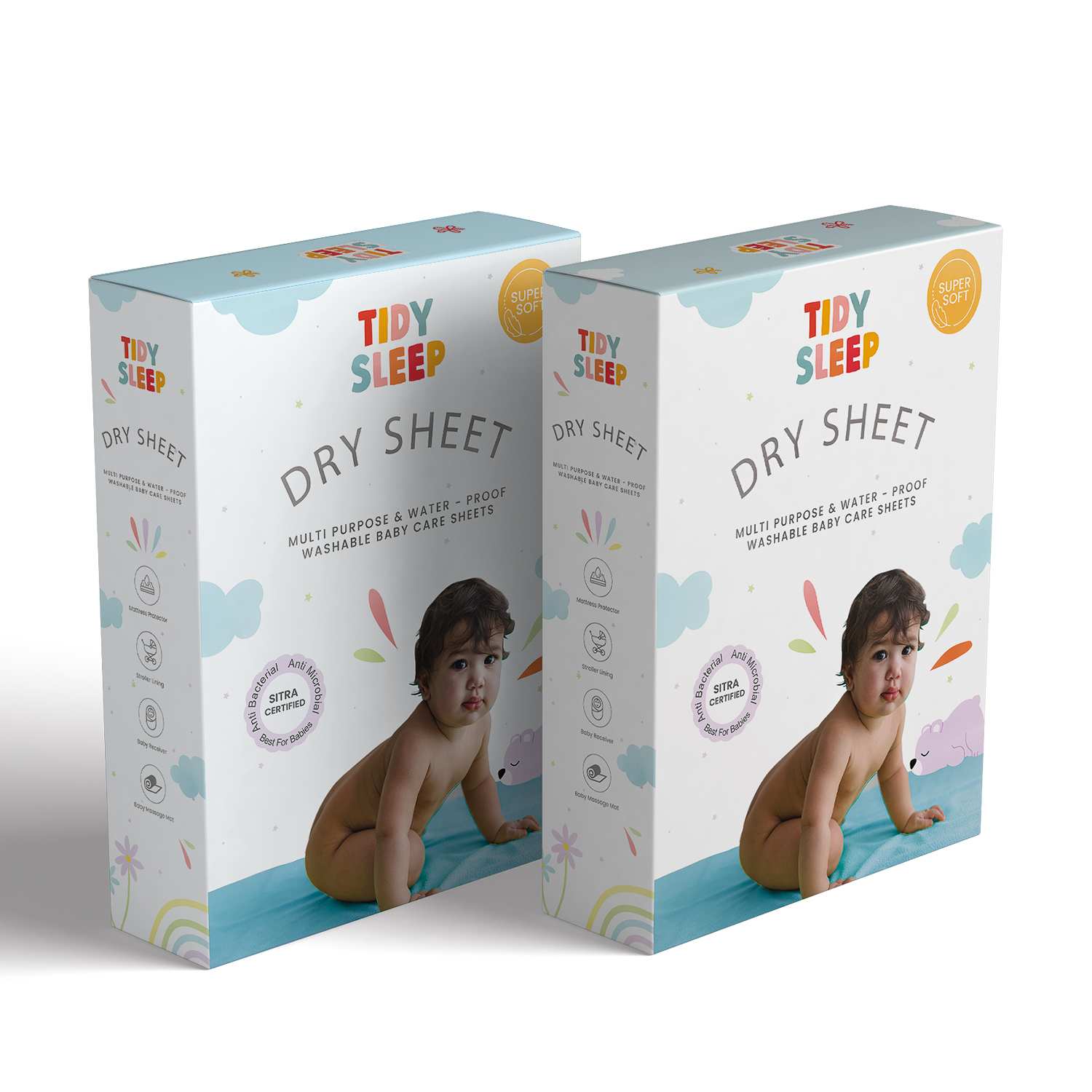 Waterproof Dry Sheet - Pack 2