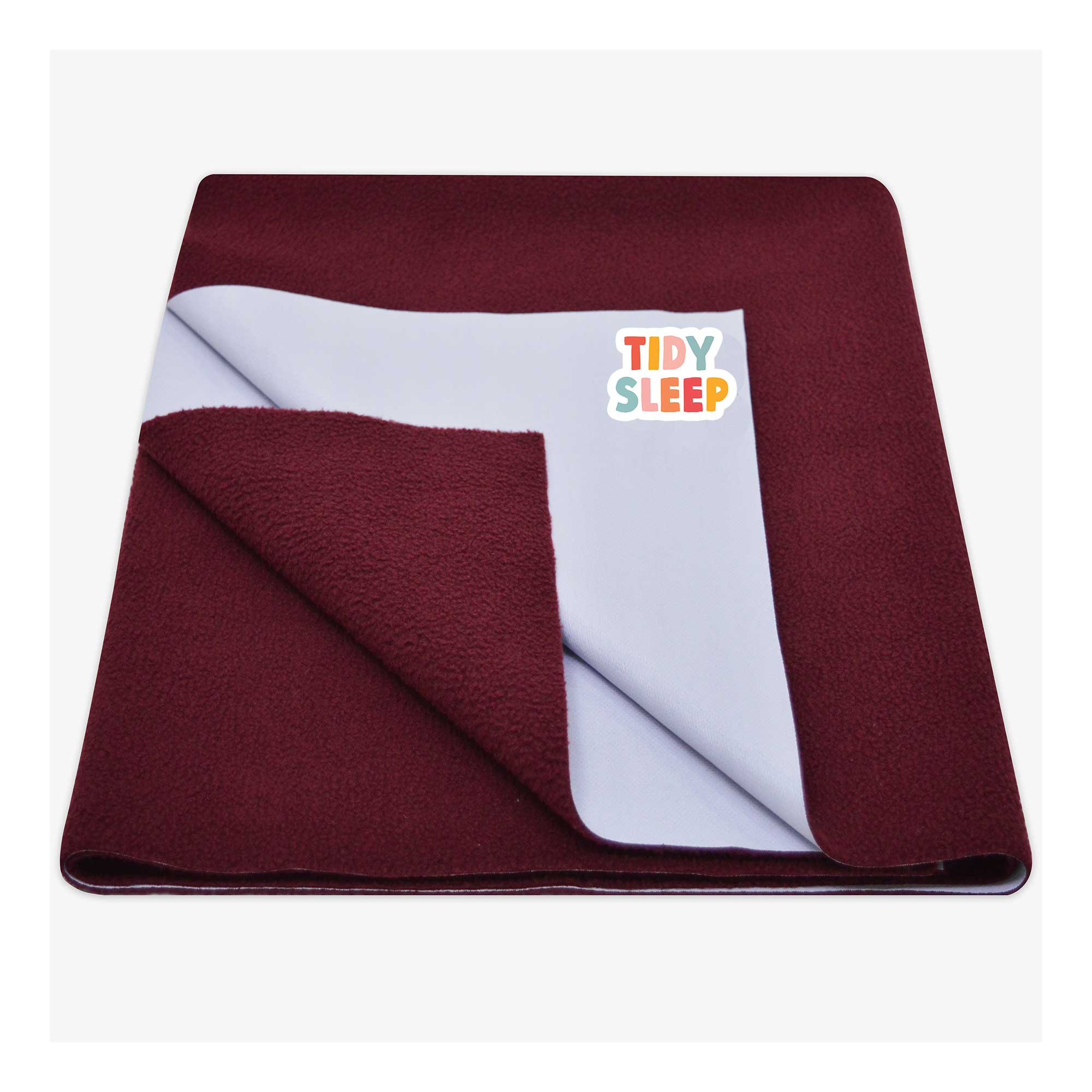 Tidy Sleep Waterproof Baby Bed Protector Dry Sheet for New Born Babies ,Maroon